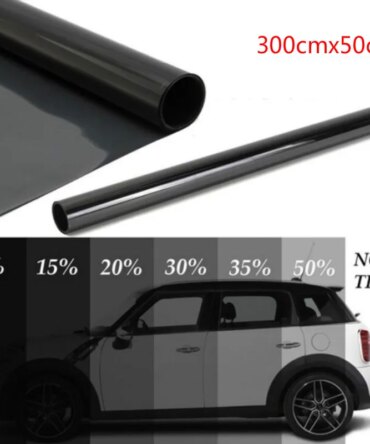 300cmx50cm Black Car Window Foils Tint Tinting Film Roll Car Auto Home Window Glass Summer Solar UV Protector Sticker Films
