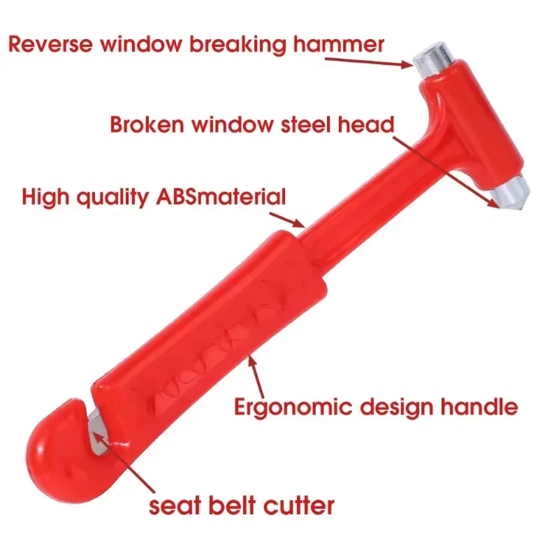 Car Buses Trucks Window Breaking Hammer Emergency Escape Safety Hammer Glass Breaker Seat Belt Cutter Tools - Image 6