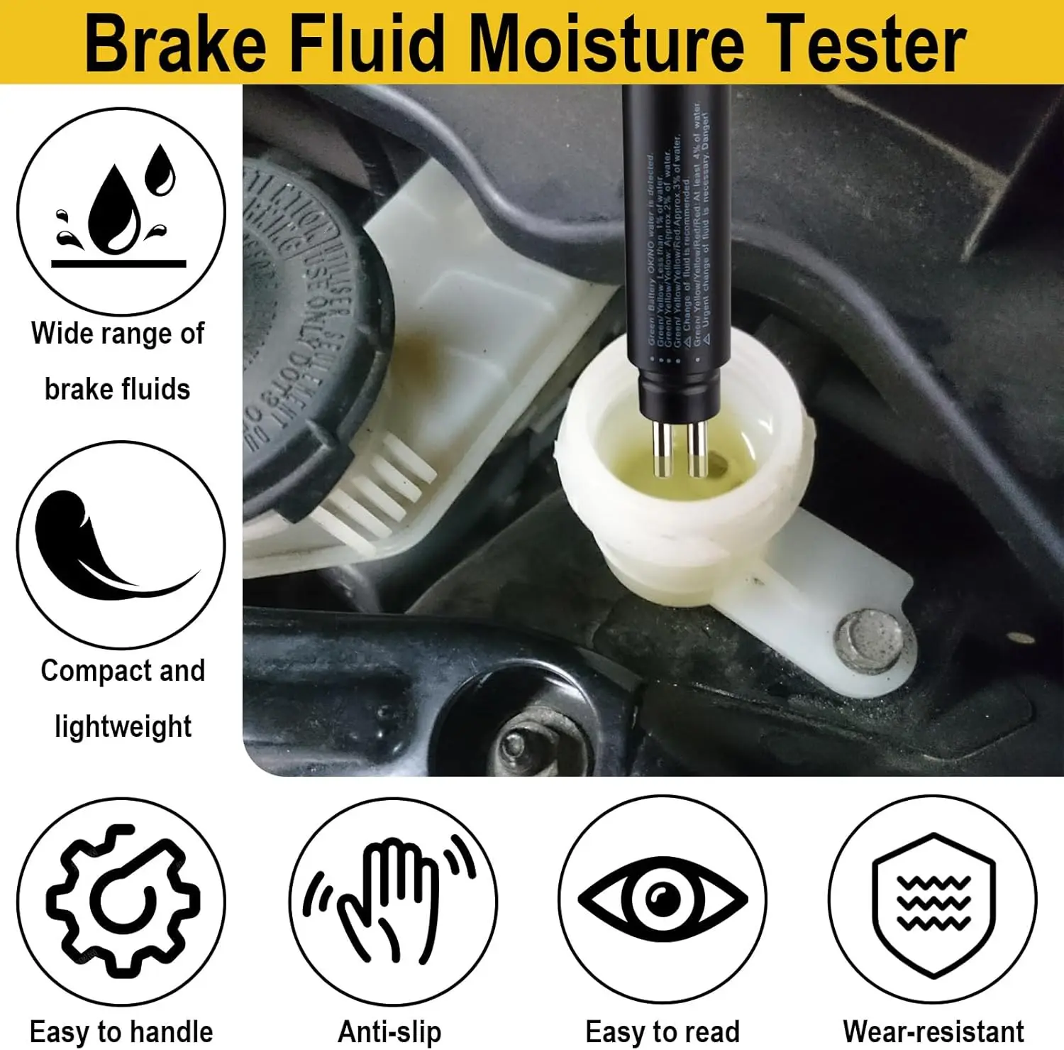 1PC Brake Fluid Tester High Precision Portable Use Safety Quality Assurance OBD2 Brake Oil Detector Test Pen Oil Test Pen - Image 3