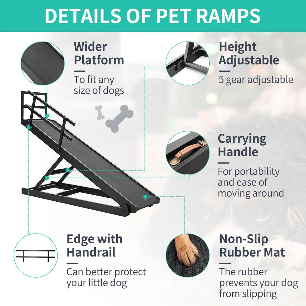 Dog Ramp For Bed Car Couch Truck Folding Pet Ramp Stairs Suit Small & Large Dog - Image 4