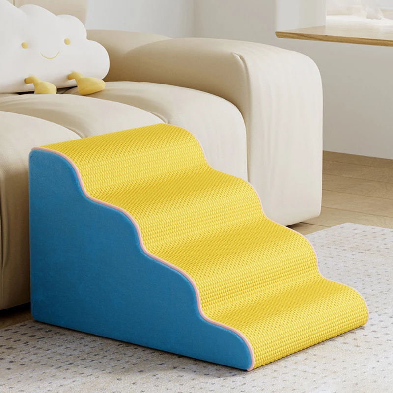 Dog Cat Ramp Ladder 3/4 Step Pet Stair Memory Foam Sponge Dogs Sofa Removable and Washable Training Pet Ramp Stairs Pet Supplies - Image 4