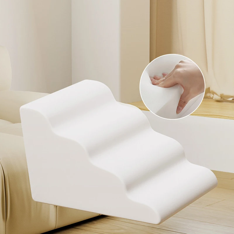 Dog Cat Ramp Ladder 3/4 Step Pet Stair Memory Foam Sponge Dogs Sofa Removable and Washable Training Pet Ramp Stairs Pet Supplies - Image 5