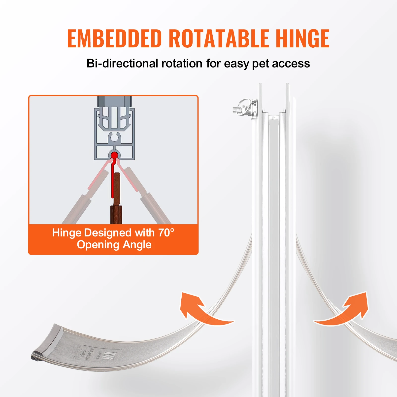SucceBuy Pet Door Aluminum Frame with Lock and Flap System Weatherproof Doggy Door Easy to Install in Interior or Exterior Doors - Image 5