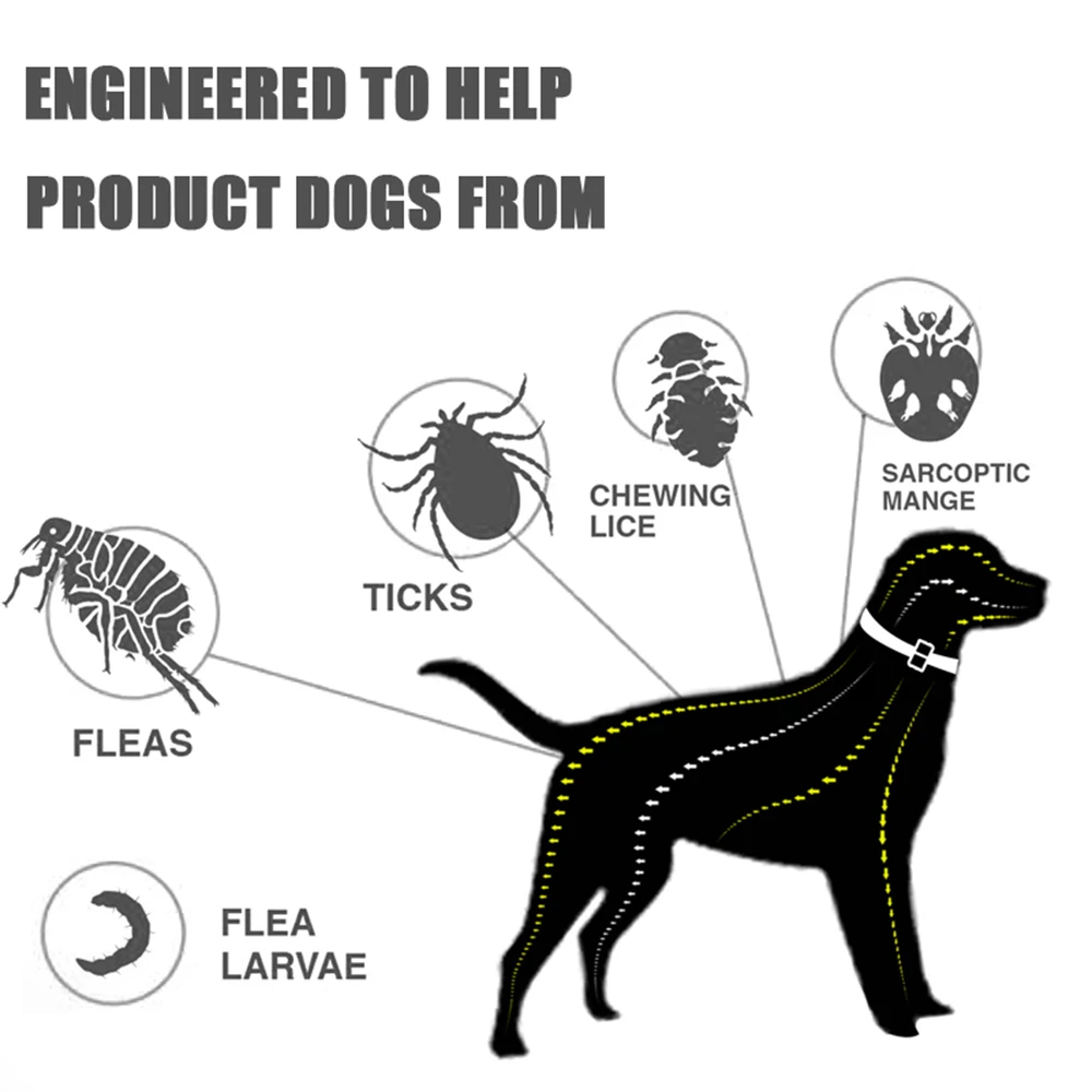 Silicone Anti-mosquitoes Adjustable Cats Dogs Collar Insect Prevention Flea And Tick Collar - Image 6