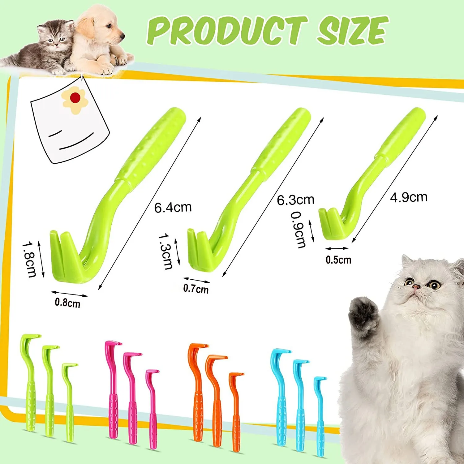 3pcs Remover Tweezer Tick Flea Remover Hook Tick Pull Pet Cat Dog Tick Clamp Accessaries Pet Mite Flea Extractor Dog Accessarie - Image 6