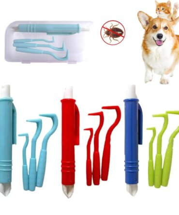 4pcs Pet Flea Removal Tool Kits Tweezers Tweezers Mite Anti Dog Ticks and Fleas Flea Tick Tweezers Clip Remover Tool Tweezers