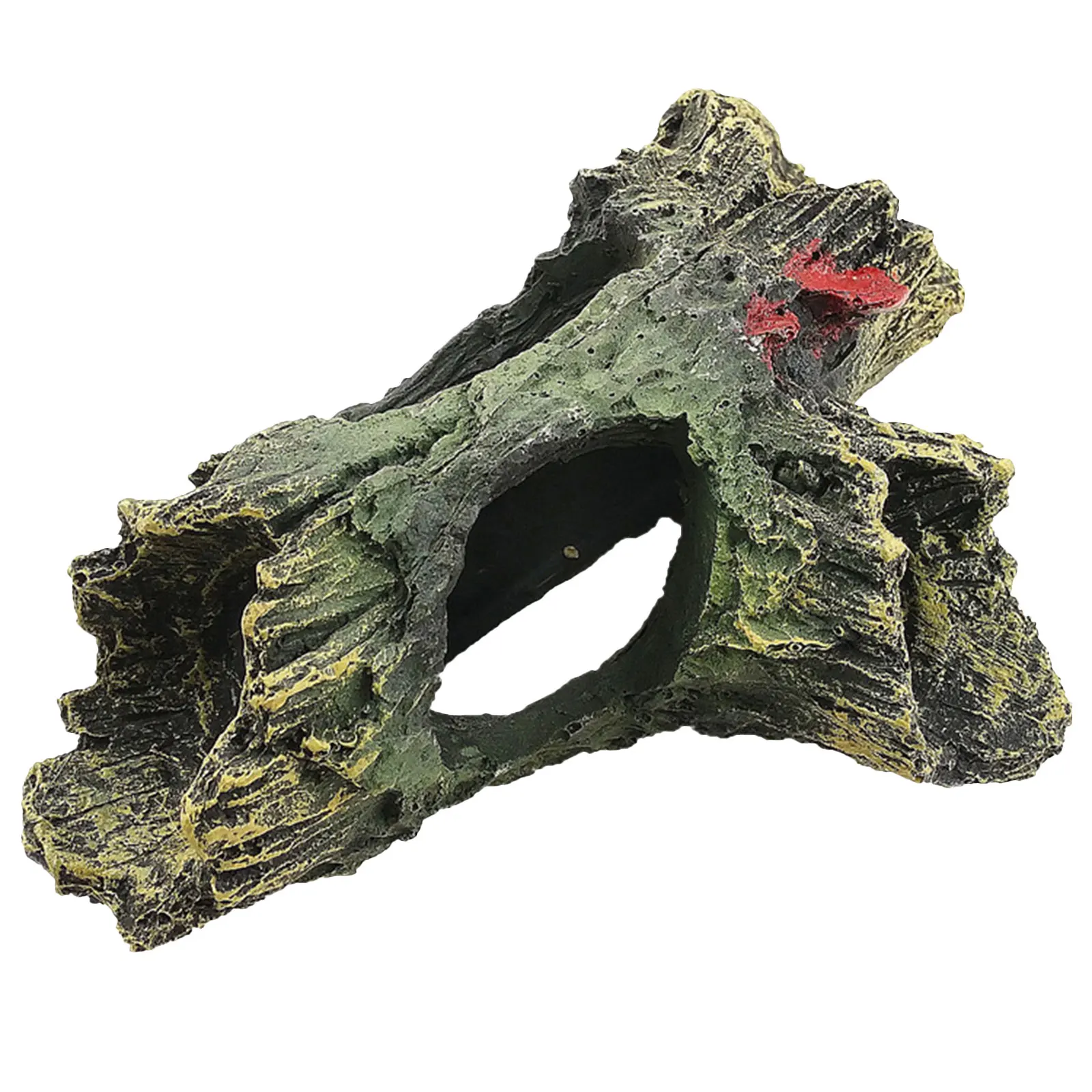 Aquarium Hollow Log Decor Multifunction Resin Fish Hiding Cave Non-toxic Aquarium Dead Wood Decoration for Fish Tank Aquarium - Image 2