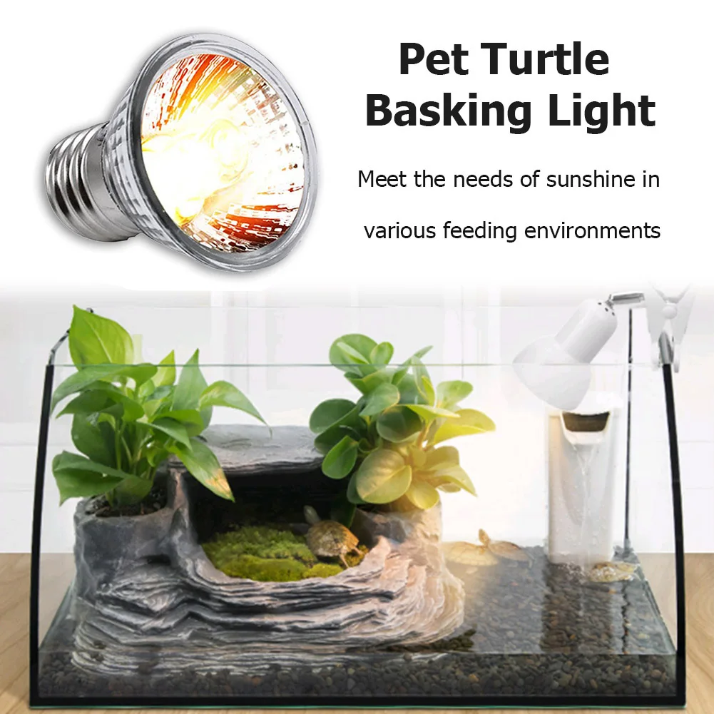 Reptile Tortoise UVA UVB Heating Reptile Lamp Bulb Turtle Basking UV Light Sunlamp Turtle Basking Light - Image 3