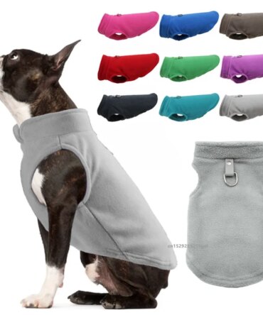 Winter Warm Dog Clothes Pet Jacket Vest with D-Ring For Small Dogs Cats Clothing French Bulldog Costumes Chihuahua Coat