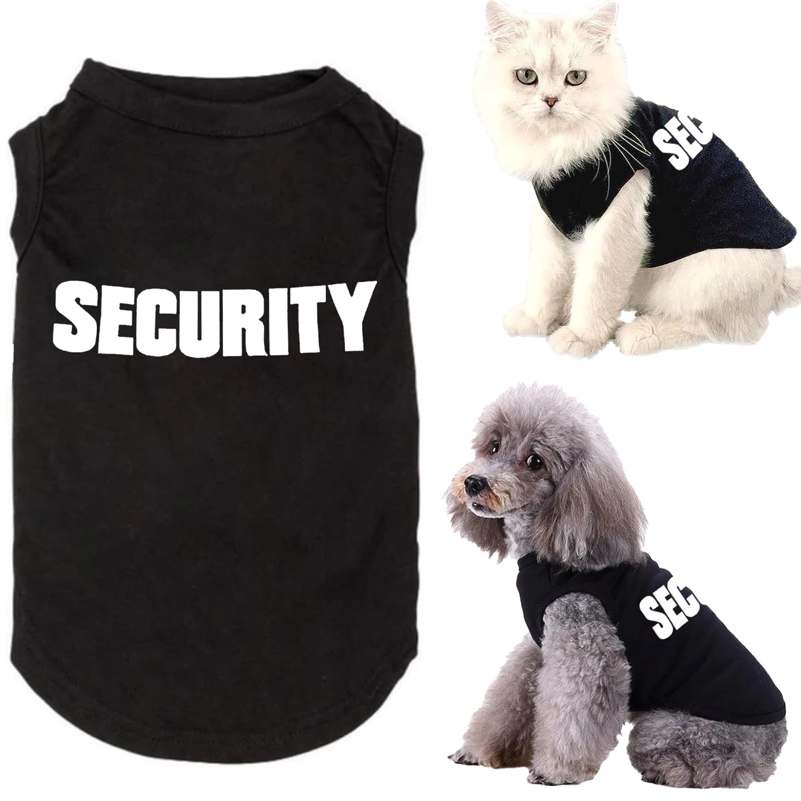Security Clothing for Dogs Summer Pet Clothes Vest for Small Dogs Chihuahua Yorkshire Puppy Cats Low Price Pets T-shirt Costume - Image 2
