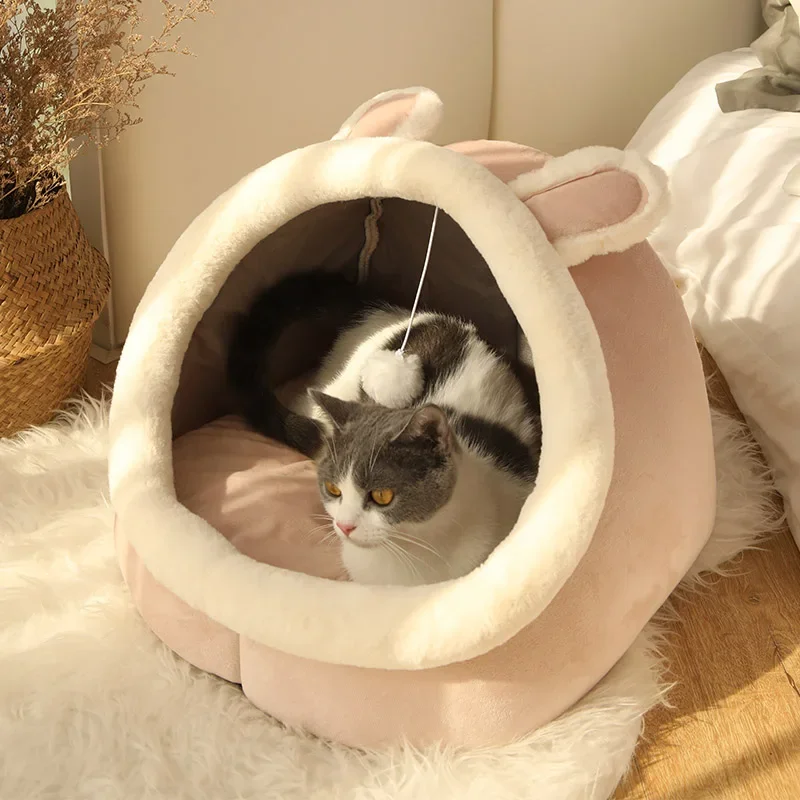 Washable pet lounger cushions, cat mat beds, warm and soft baskets, cozy warm cat kennels, house tents, small pet dogs, winter - Image 4