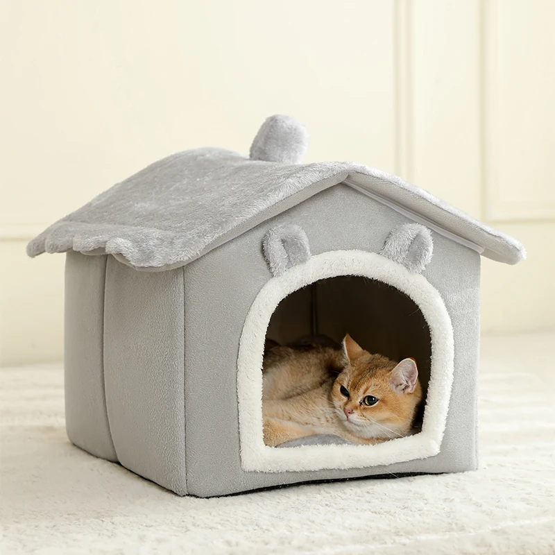 Foldable Pet House Removable Washable Cat House Puppy Cave Sofa Pet Bed House for Extra Small Dogs and Small and Medium Cats - Image 3