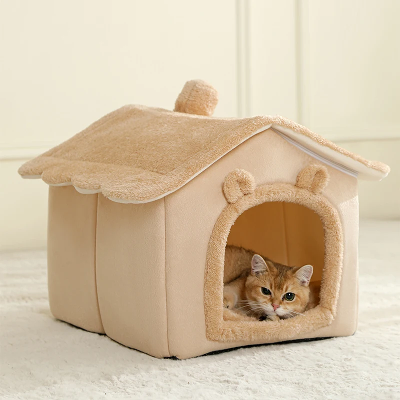 Foldable Pet House Removable Washable Cat House Puppy Cave Sofa Pet Bed House for Extra Small Dogs and Small and Medium Cats - Image 4