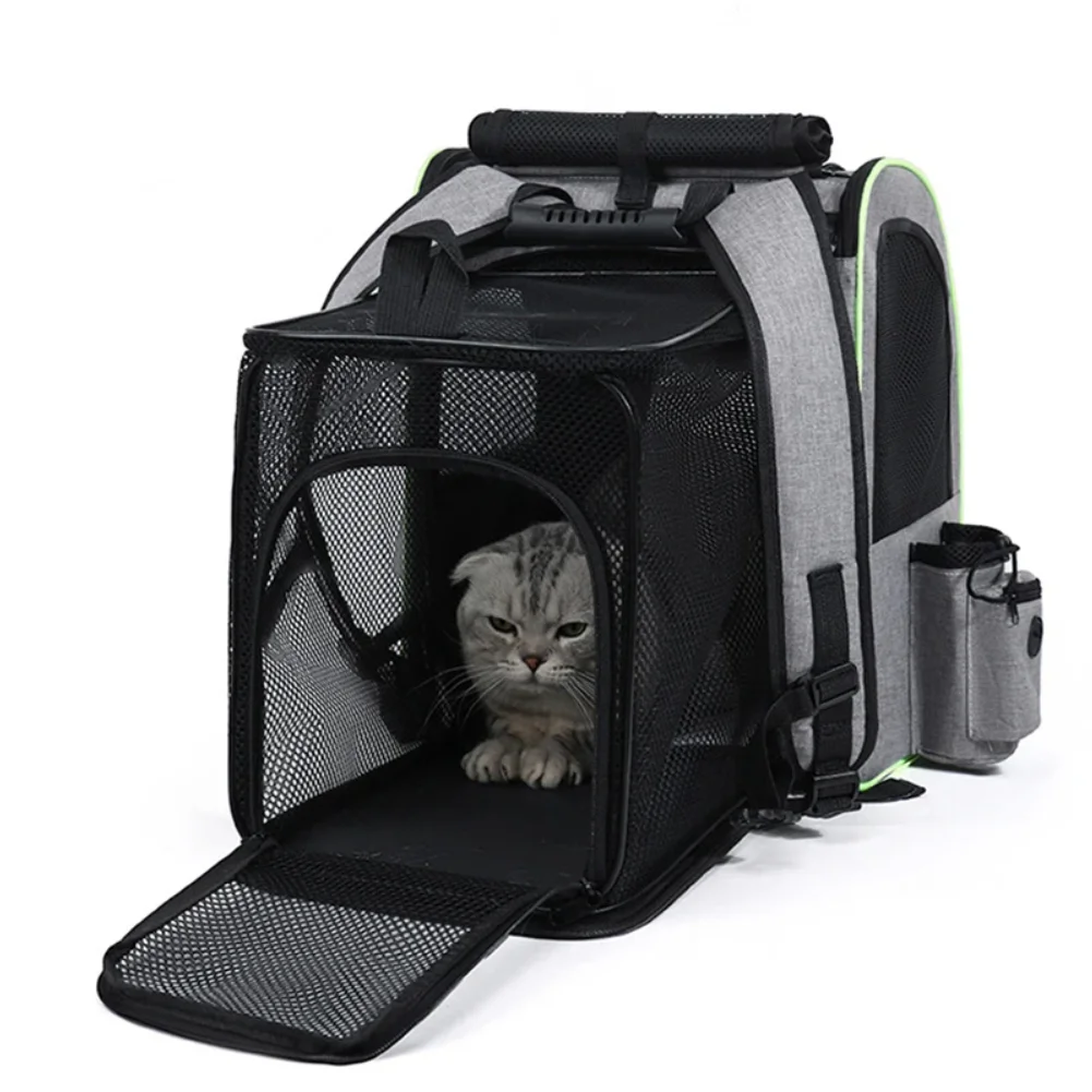 Cat Carrier Backpacks Expandable Cat Backpack with Shade Cover, Breathable Mesh Pet Carrier Backpack Bag for Travel Hiking Campi - Image 5