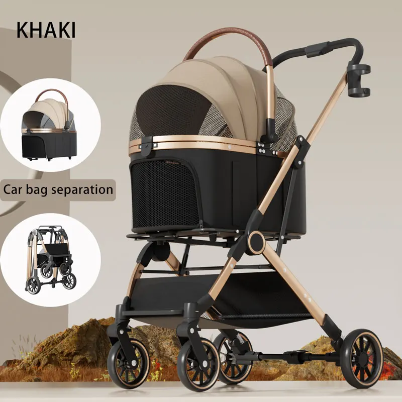 2025 Pet Stroller, Lightweight and Foldable, with Detachable Bags for Dogs, Cats, Teddy Bears, and Small Outdoor Pet Carts - Image 6