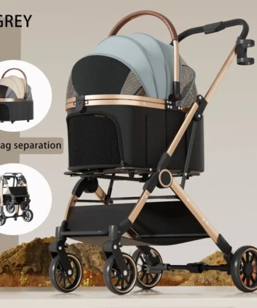 2025 Pet Stroller, Lightweight and Foldable, with Detachable Bags for Dogs, Cats, Teddy Bears, and Small Outdoor Pet Carts