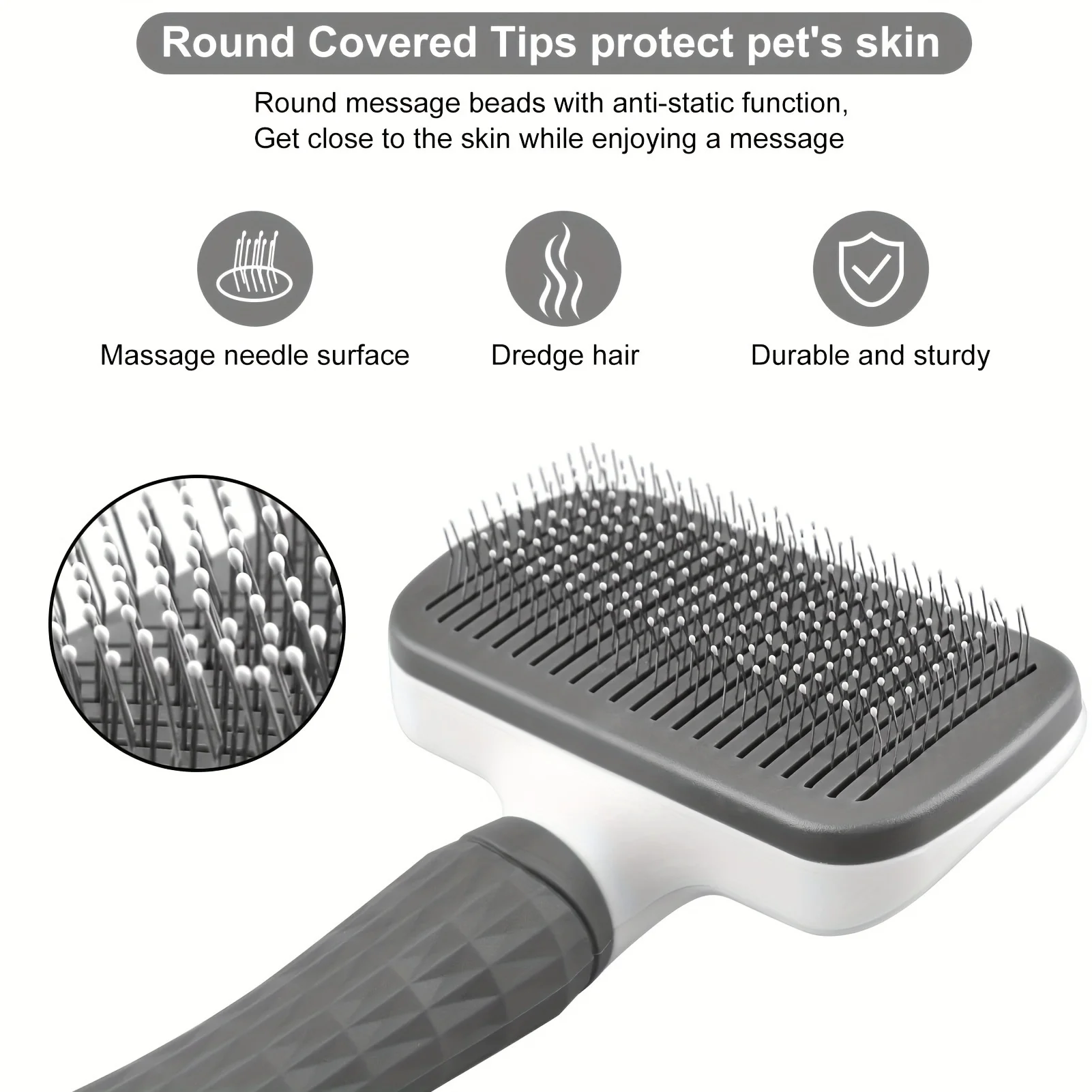 Self-cleaning Pet Hair Remove Comb Cat Slicker Brush Pet Hair Removal Comb For Dogs Cats Grooming Tools Combs Dogs Accessories - Image 5