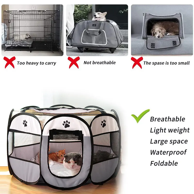 S/M/L Cat Delivery Room Detachable Summer Pet Tent Outdoor Dog Bed Folding Dog Fance Cat Nest Dog Enclosure Cage for Cats Dogs - Image 5