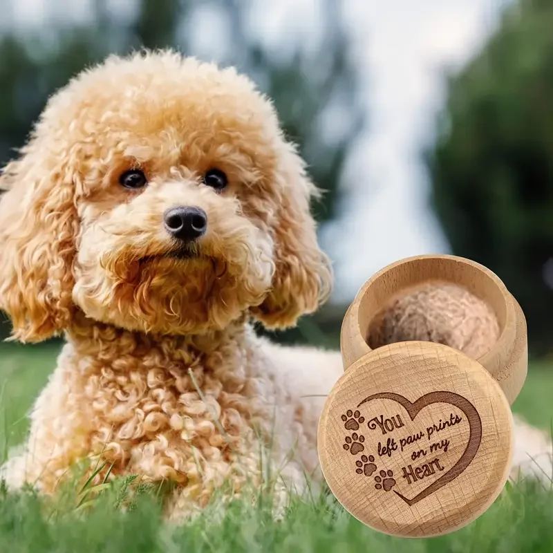 Dog Hair Keepsake Box Wood Pet Hair Keepsake Box Durable Pet Memorial Box Tooth Collection Memorial Box For Dog And Cat Ashes - Image 4