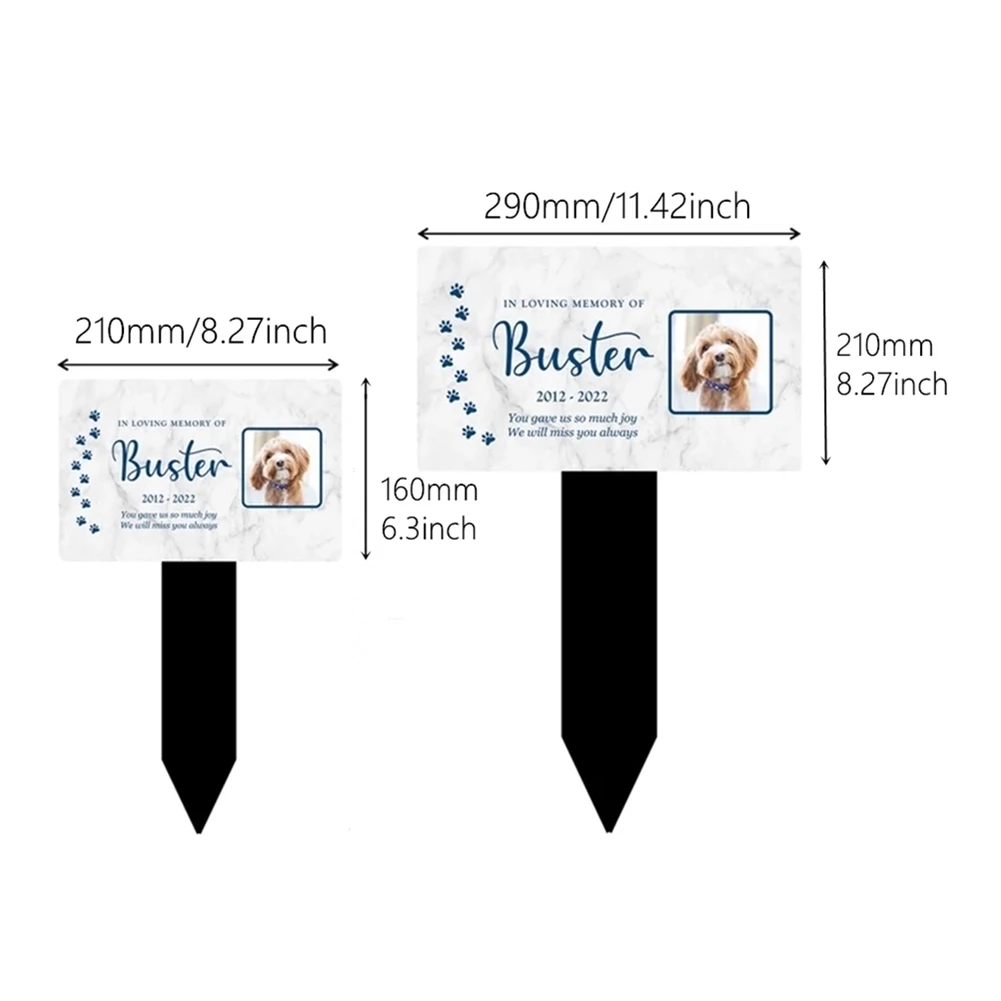 Personalised Pet Memorial Stake Acrylic Marker Grave Pet Gravestones Cat Dog Souvenirs Pet Loss Add Photo And Text Memorial Gift - Image 5