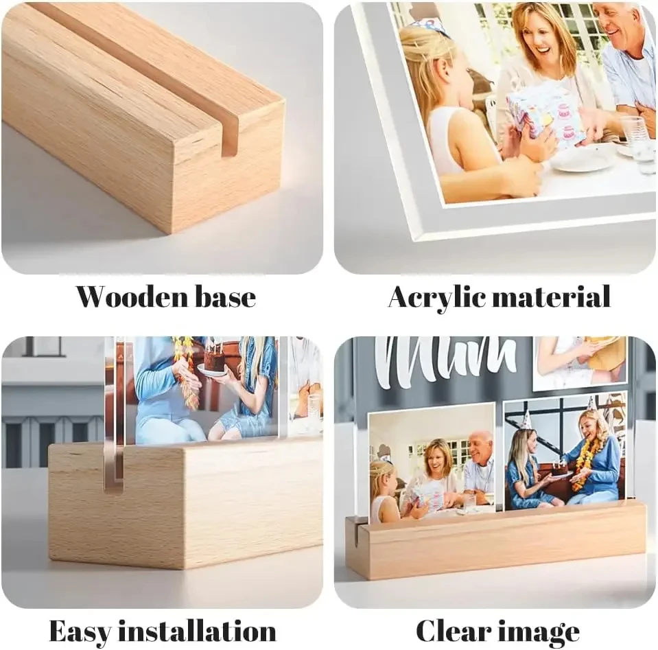 Personalized Pet Memorial LED Plaque Custom Photo and Name Wooden Stand Light Loss Dog Cat Sympathy Gift Home Bedroom Decor - Image 4