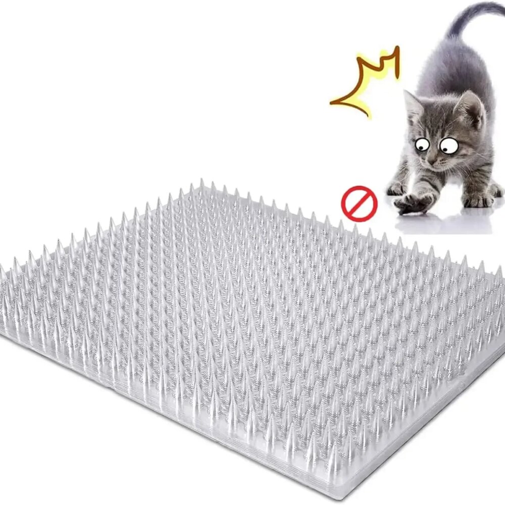 Cat Deterrent Outdoor/Indoor Scat Mat, Pet Deterrent Training Mats, Cat Scat Mat with Spikes
