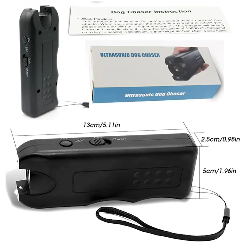 Dog Repeller Portable Ultrasonic Deterrent Handheld Anti-barking 3in1 Dog Training Device Repel Animals Pets Dog Trainer - Image 6