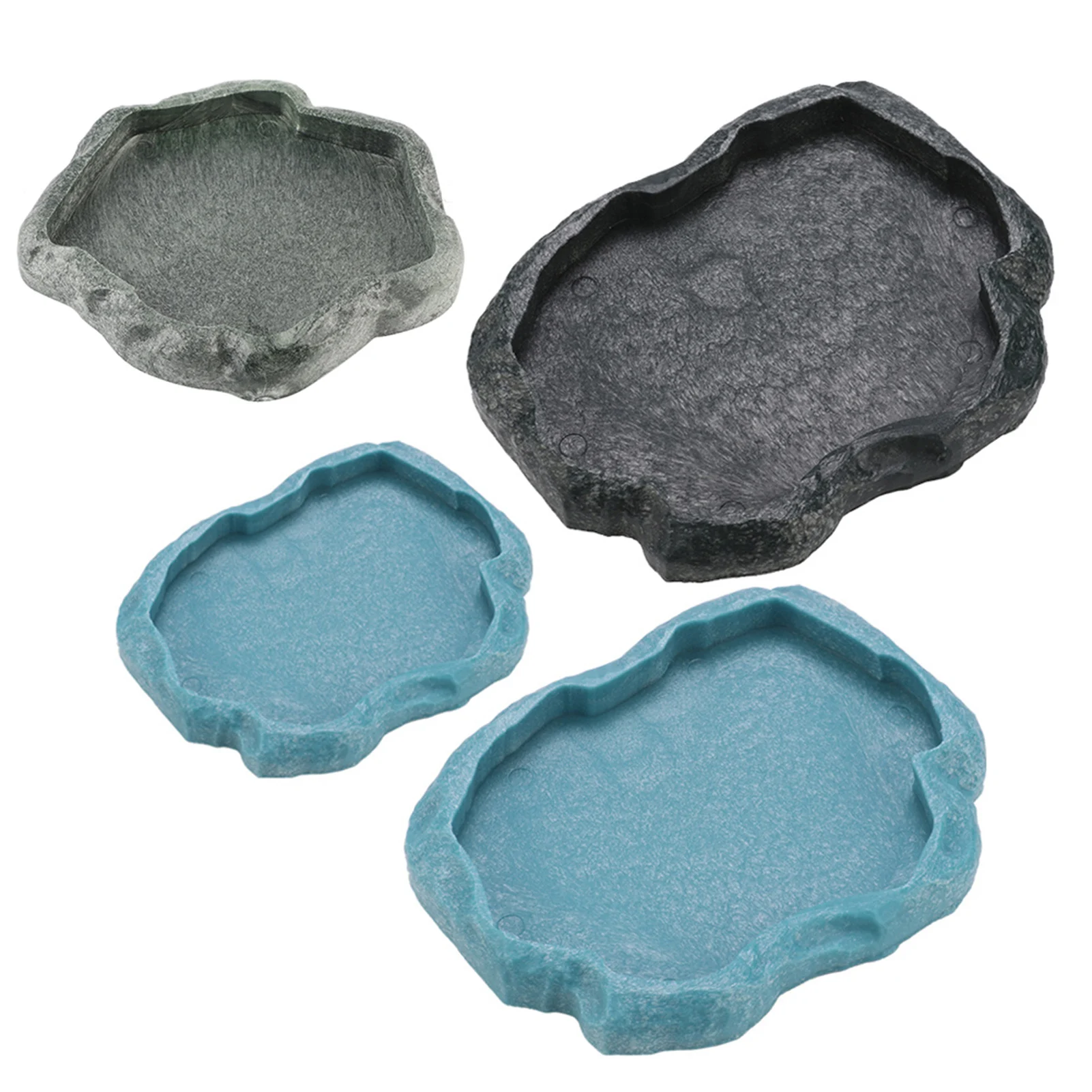 ABS Resin Reptile Rock Food and Water Dish Feeder Bowl for Tortoise Lizard Lizard Feeder Reptile Bowl Reptile Feeder