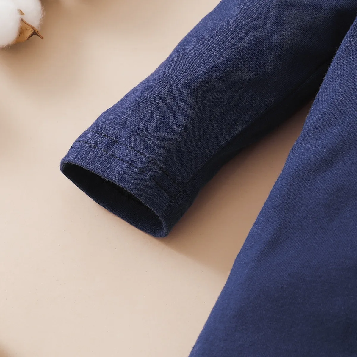 0-12 Months Newborn Baby Boy Bodysuit Toddler Baby Romper Long Sleeves Letter Print Jumpsuit+Hat Fashion Cute Style Daily Wear - Image 3