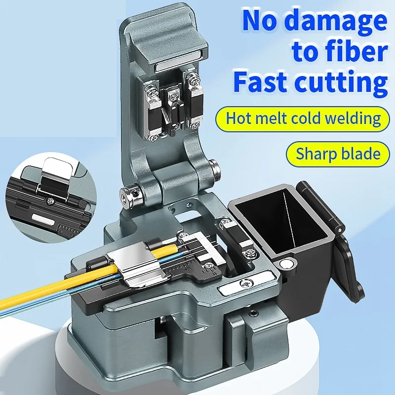 K1 High-precision Fiber Cleaver Optical Fiber Fusion Splicer Cutting Knife FTTH Fiber Optic Cutter Tool 24 Sided Blade
