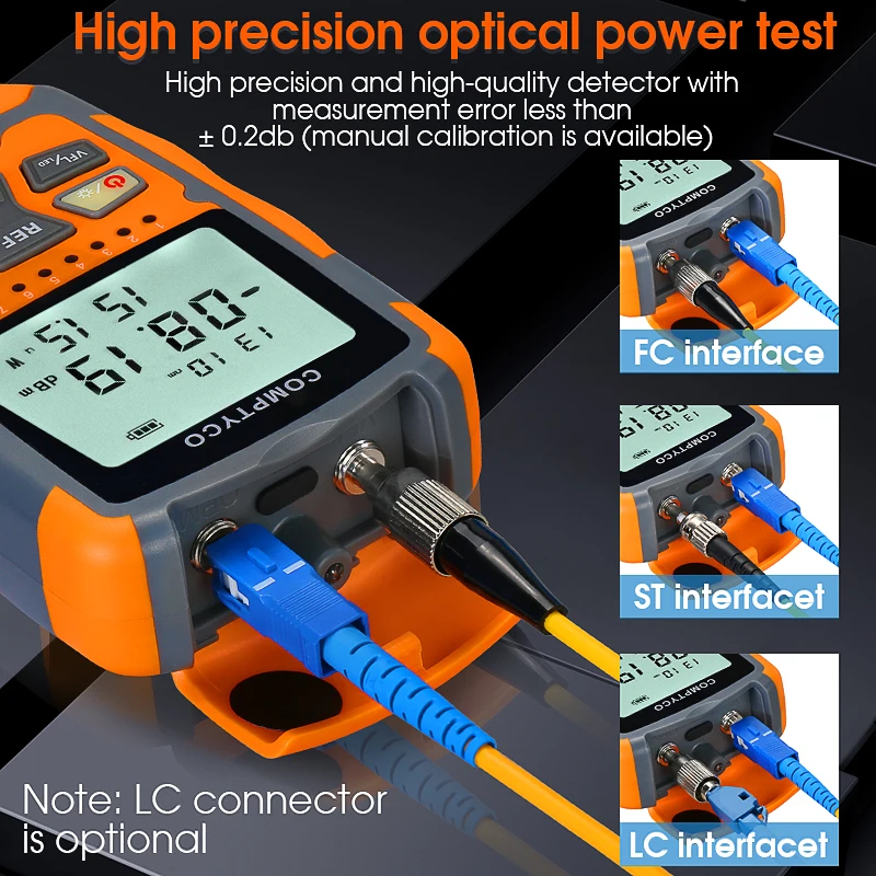 COMPTYCO AUA-M50 Mini OPM 4 in 1 Multifunction Optical Power Meter Visual Fault Locator Network Cable Test Optical Fiber tester - Image 4