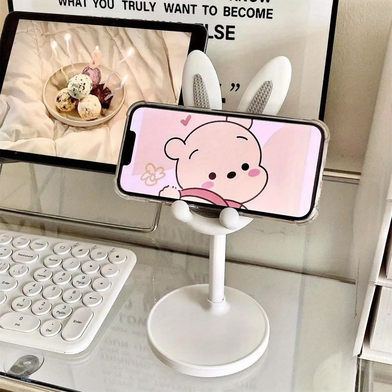 Rabbit Phone Stand – Plastic, Hands-Free, Universal for Phones & Tablets, Room Decor - Image 3