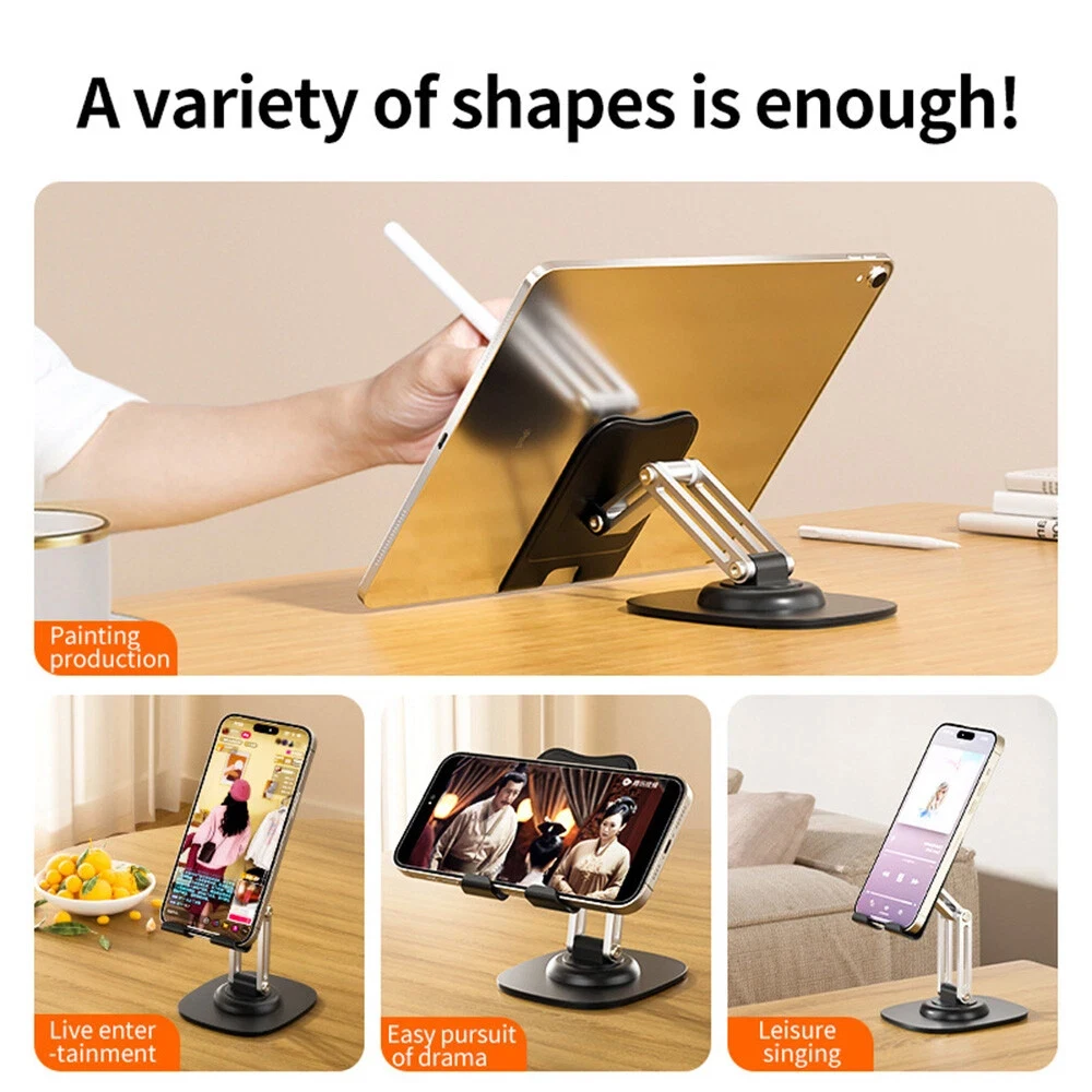 1PCS 360°Adjustable Universal Tablet Stand Desk Holder Mount Detachable Arm For Cell Phone iPad iPhone Portable Desktop Stand - Image 6