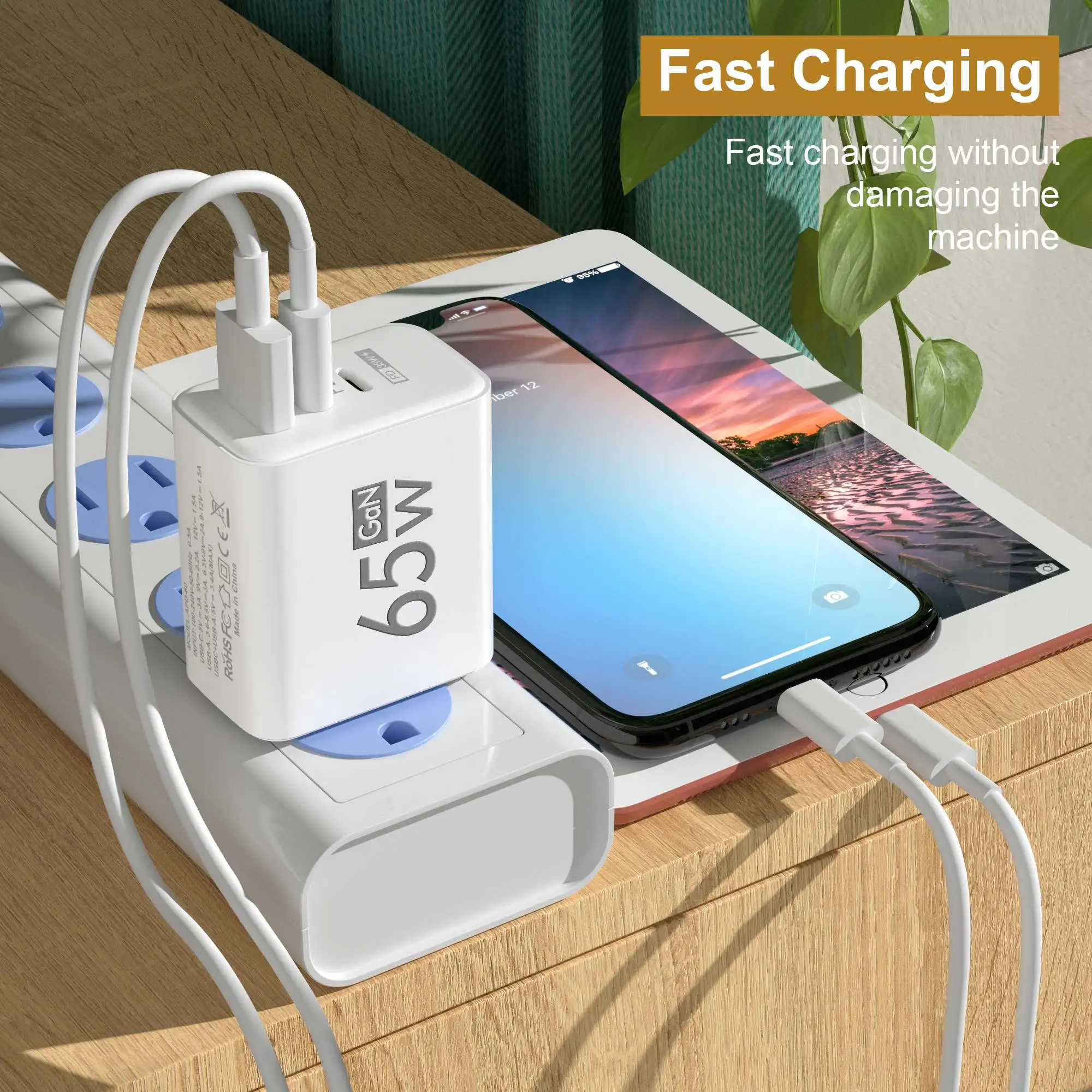 USB Charger 65W Mobile Phone Charger Fast Charging For iPhone Xiaomi Samsung Huawei Travel Power Adaptor For Phone Quick Charger - Image 3