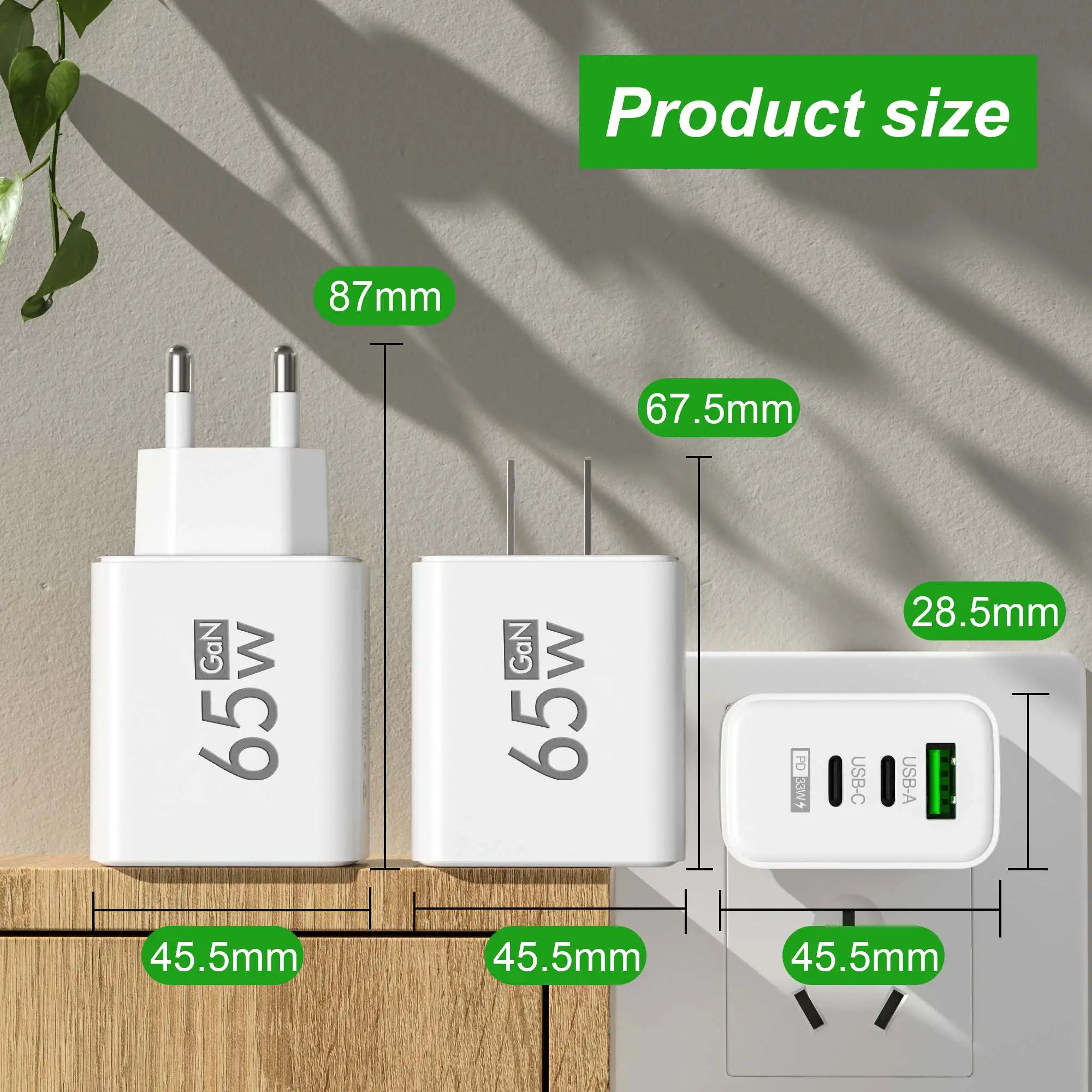 USB Charger 65W Mobile Phone Charger Fast Charging For iPhone Xiaomi Samsung Huawei Travel Power Adaptor For Phone Quick Charger - Image 5