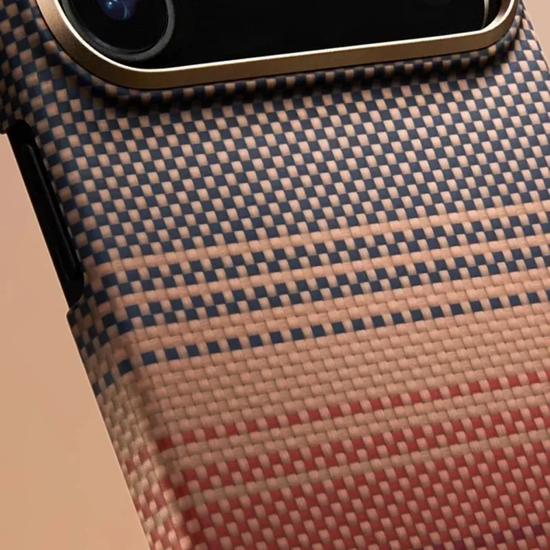 PITAKA Carbon Fiber Phone Case Protective Ultra-thin for IPhone 17 Pro/Pro Max Magnetic Phone Case Support Wireless Charging - Image 4