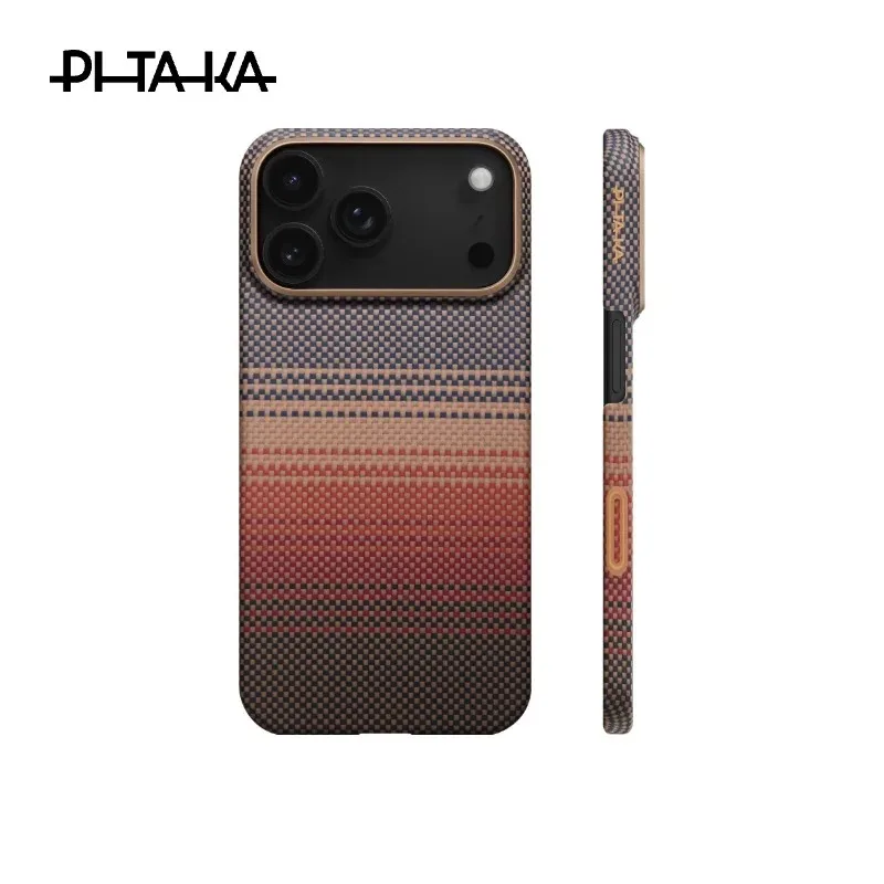 PITAKA Carbon Fiber Phone Case Protective Ultra-thin for IPhone 17 Pro/Pro Max Magnetic Phone Case Support Wireless Charging - Image 6