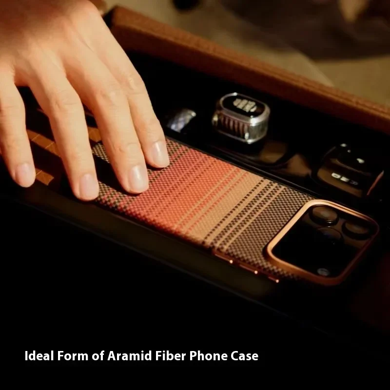 PITAKA Carbon Fiber Phone Case Protective Ultra-thin for IPhone 17 Pro/Pro Max Magnetic Phone Case Support Wireless Charging - Image 3