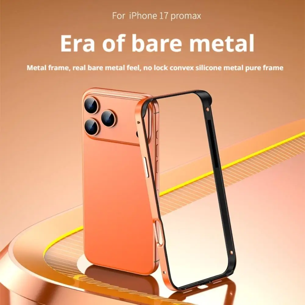 Metal Silicone Border For IPhone 17 Promax Phone Case Hollow Heat Dissipation And Anti Drop Protective Cover Alloy Accessories - Image 5