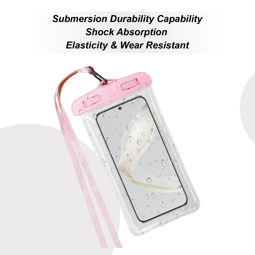 Cell Phone Waterproof Pouch Waterproof Cell Phone Case Dry Bag Touchscreen Function Transparent For Travel Rainy Cruise Ship