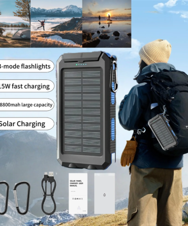 Waterproof Outdoor Solar Power Bank 38800mAh Dual USB Travel Outdoor Solar Mobile Phone Charger Solar Powerbanks For Camping