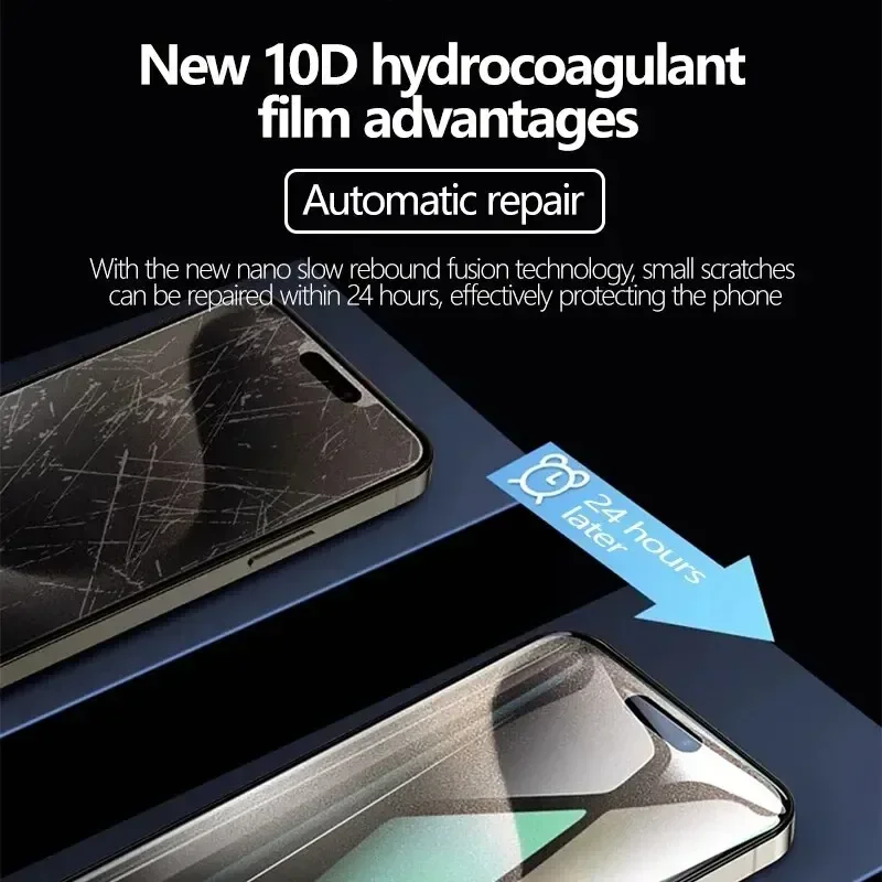 5Pcs Full Cover Hydrogel Film For iPhone 13 12 11 14 15 Pro Max Screen Protector For iPhone 16 PRO XR XS MAX 17 8 Plus Not Glass - Image 4