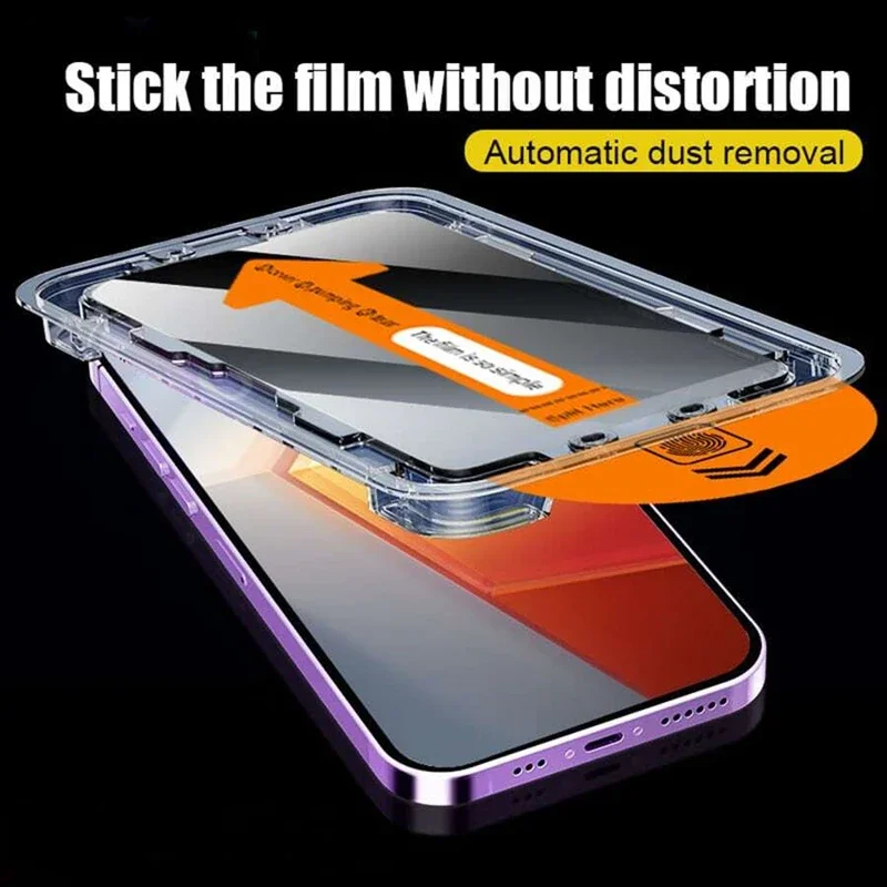 Oleophobic Coating Dust Free Installation Privacy Screen Protector For iPhone 13 11 12 14 15 16 Pro Max XS X XR 17 15 Plus Glass - Image 6