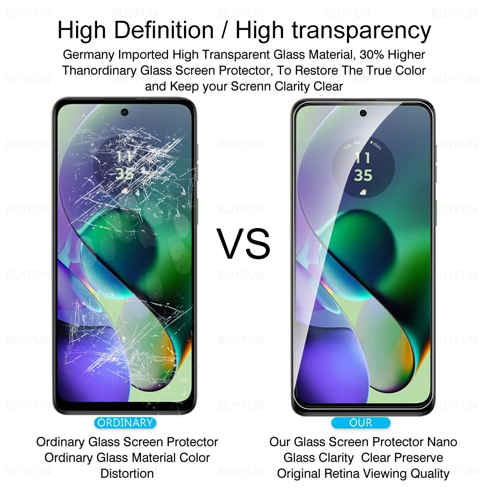 For Motorola Moto G54 G14 G34 G84 G04 G04s G24 Power 4G 1-4Pcs HD Glass G75 G55 G45 G35 G15 G05 G06 G56 G86 5G Screen Protector - Image 4