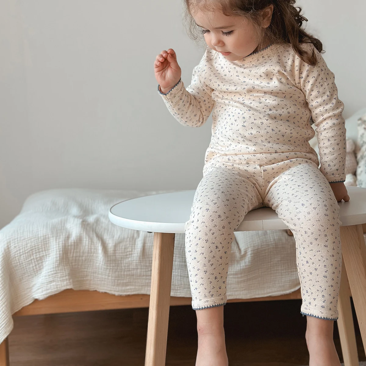 1-6T Toddler Kid Baby Girl Clothes Set Summer 100% Cotton Long Sleeve T Shirt Top Pant Suit Homewear Stretch 2pcs Pajamas Set - Image 5