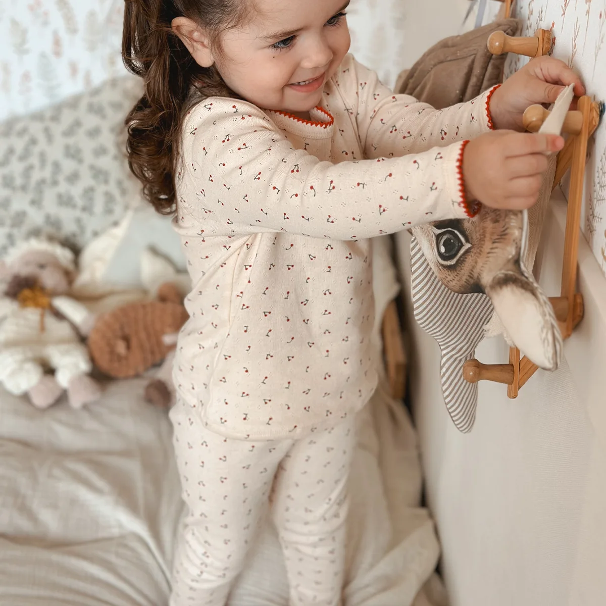 1-6T Toddler Kid Baby Girl Clothes Set Summer 100% Cotton Long Sleeve T Shirt Top Pant Suit Homewear Stretch 2pcs Pajamas Set - Image 3