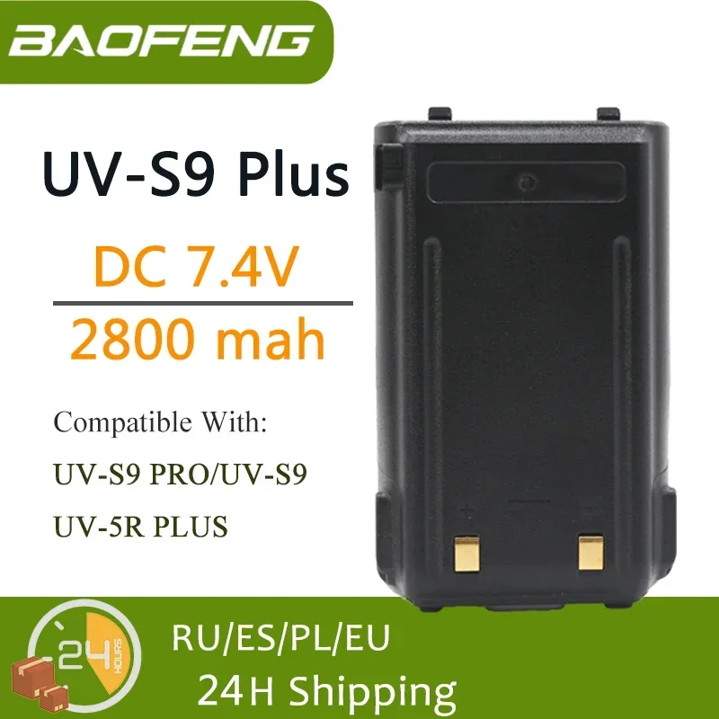 Baofeng UV-S9 Plus Battery UV-5R+Plus UV-S9 Pro Walkie Talkie Li-ion Original Batteries USB Charging 2800 mAh UV-S9 V2 UV-5R Max