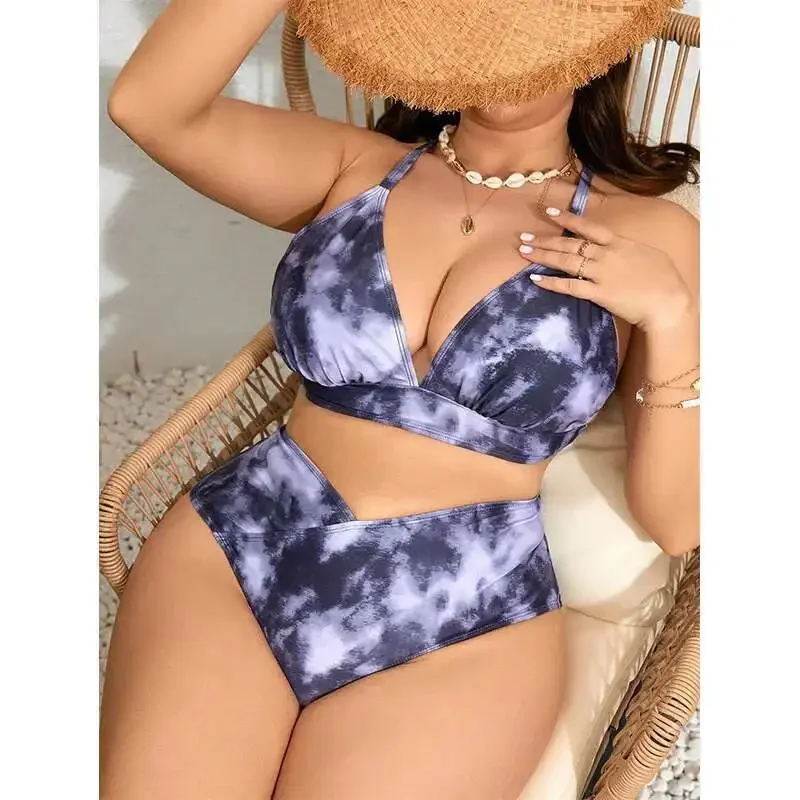 Blunt Style Plus Size Split Swimsuit for Women, Bikini, New Tight Fit Gathered High Waisted Beach Swimsuit for Women Y2k - Image 3