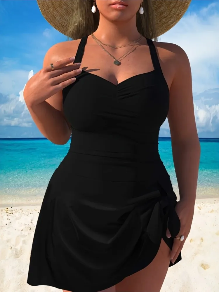 One Piece Plus Size High Waist Bikini Women Push Up Large Size Swimsuit Summer Mujer Big Size Tummy Control Swimwear Bikini Sets - Image 3