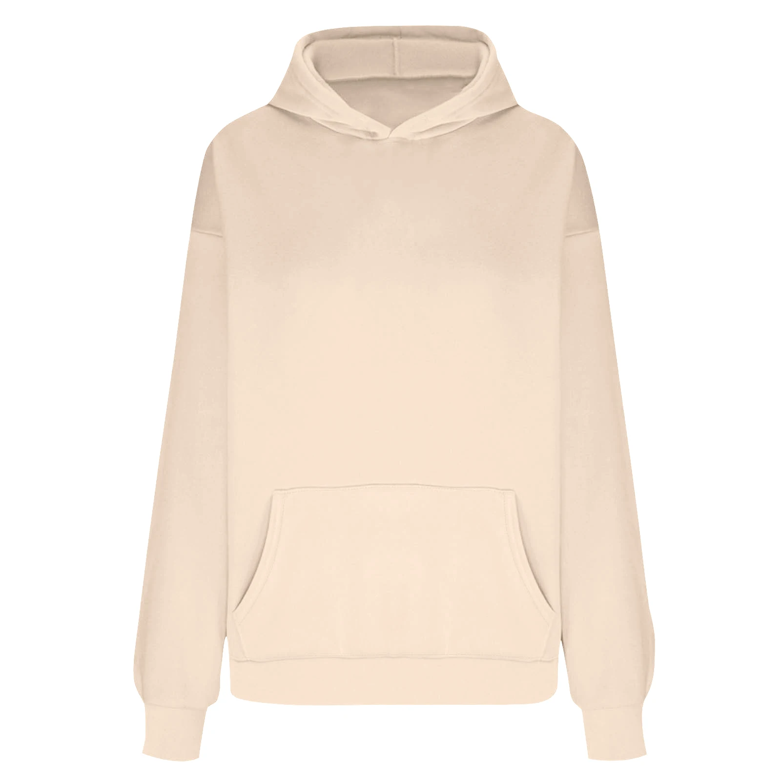 Plus Size Hooded Sweatshirt for Women Fall Fashion Casual Solid Color Pocket Hoodies Women's Clothing Street Hip Hop Hoody - Image 2